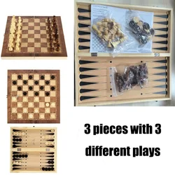 Tablero 3 en 1, dados de fiesta, ajedrez, tablero de Backgammon, entretenimiento, damas, juegos de mesa de ajedrez, juegos de viaje