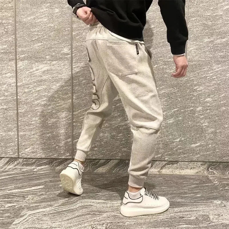 Trousers Jogger Track Grey Print Man Sweat Pants Athletic Sport Men\'s Sweatpants New Items In Fashion Harajuku Korean Style Y2k