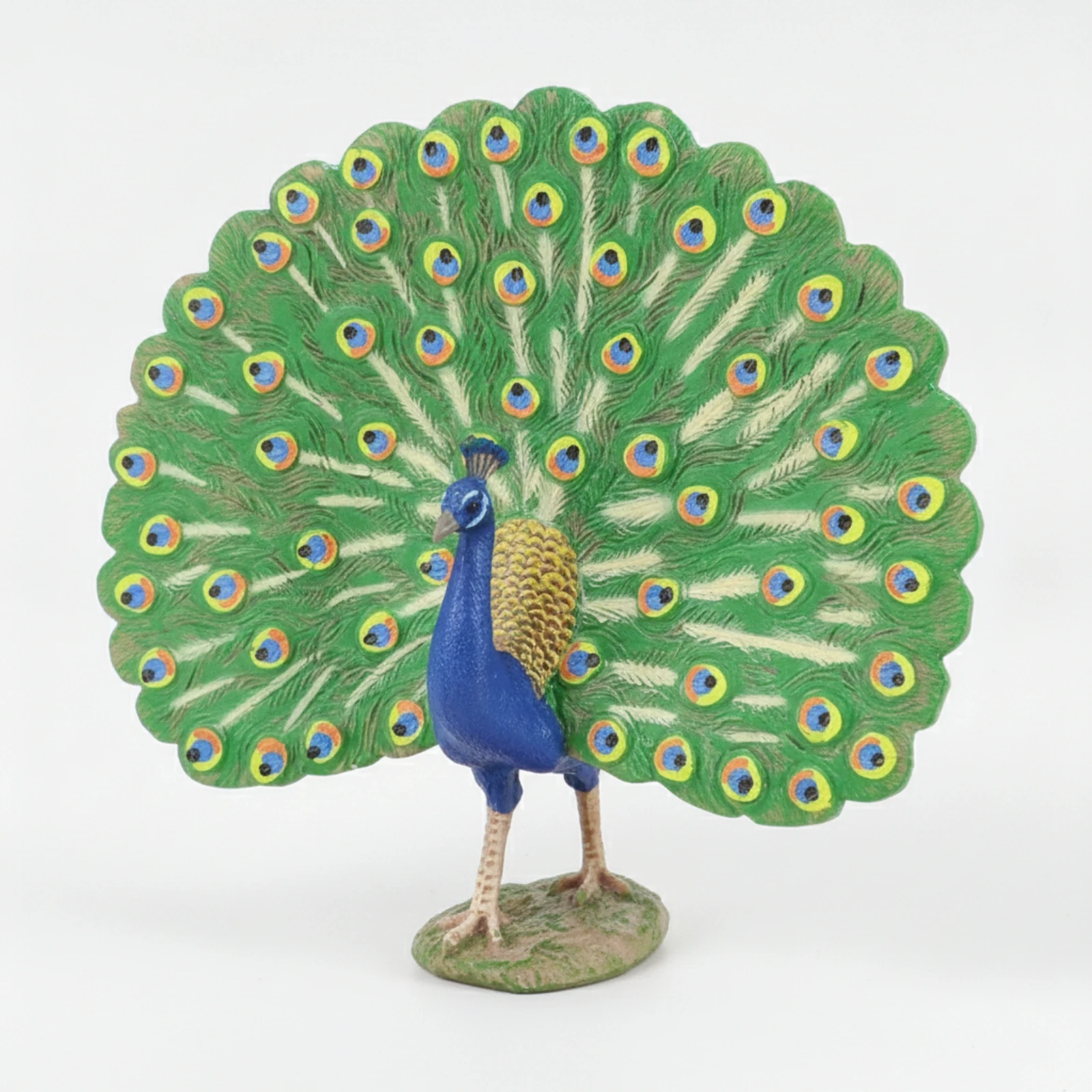 Peacock Figurine Realistic Peacock Bird Figurine Bird Model Solid Long-Lasting for Children, Tabletop, Shelf
