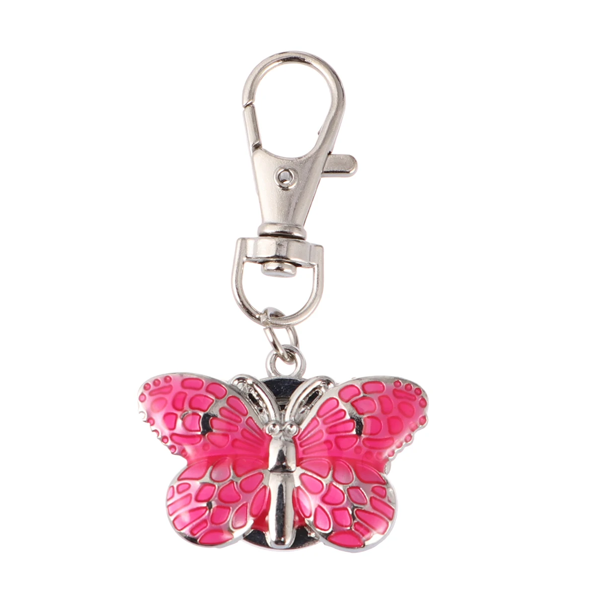 

Keychain Pocket Watch Quartz Classical Clip Clock Belt Kids Girls Nurses Premium Metal Durable Big Round Design Easy