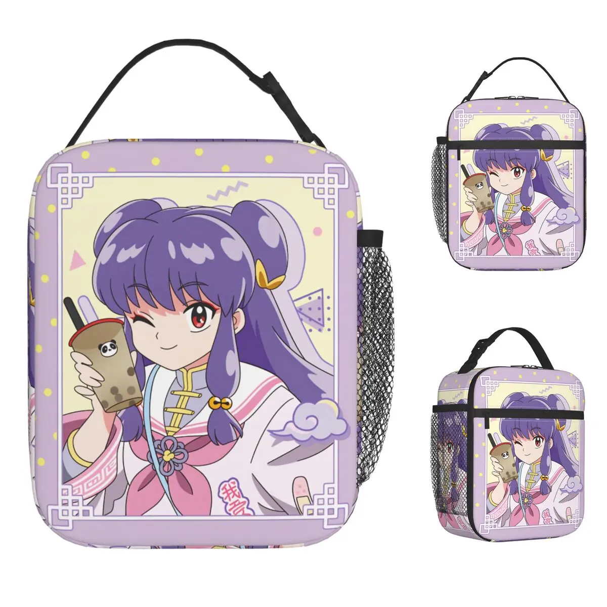 

Сумка-холодильник для обедов в стиле аниме «Ранма 1/2», портативная сумка-тоут из оксфорда для детей, для школы, для еды