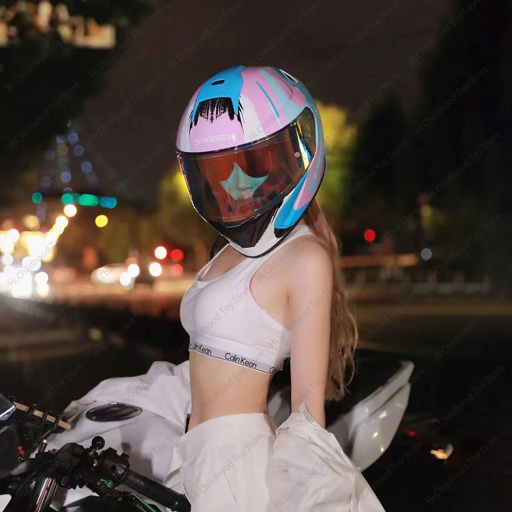 Anime Original Motorcycle Helmet Full Face Racing Helmets Offroad Motorcycle Helmet Motorbike Sports Helm Cute Fashion Gift