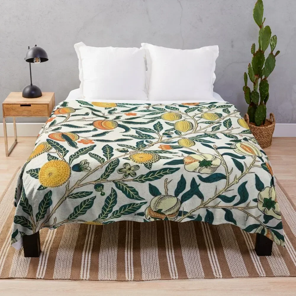 

Fruits-William Morris design Throw Blanket sofa bed Sofa Quilt Soft Beds Vintage Blankets