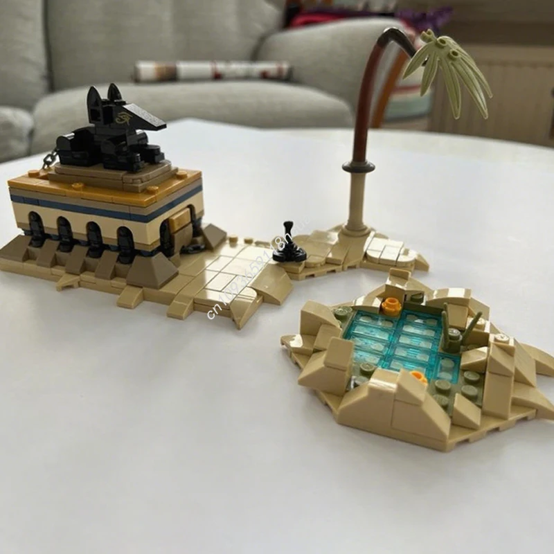 331 pçs moc oasis emboscada modelo blocos de construção criativo crianças tijolo brinquedos modulares montar diy presentes natal