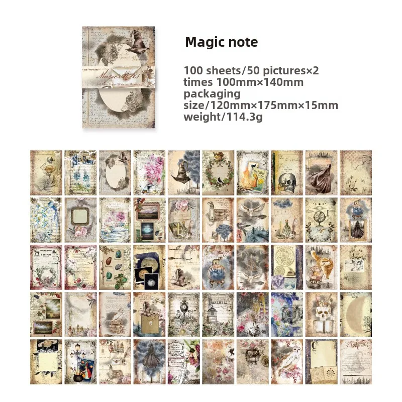 Material Papel Cuaderno Retro ArtdiyHandbook Decoración Base Collage Papel