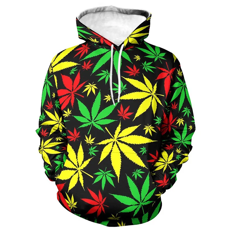 Green Plant Clover Graphic Hoodie Men's Clothing 3D Floral Flower Printed New In Hoodie Sweatshirts Harajuku Fashion Pullover