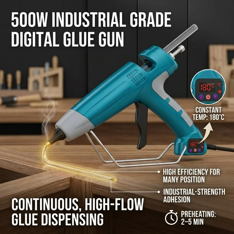 500W Digital Display Hot Melt Glue Gun