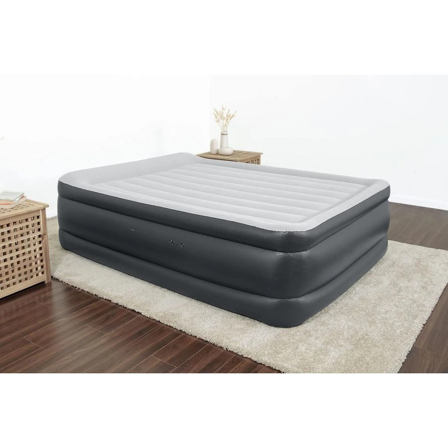 

Durable Inflatable Air Mattress with Builtin Pump, Pillow and USB Charger, 22 Tall Queen