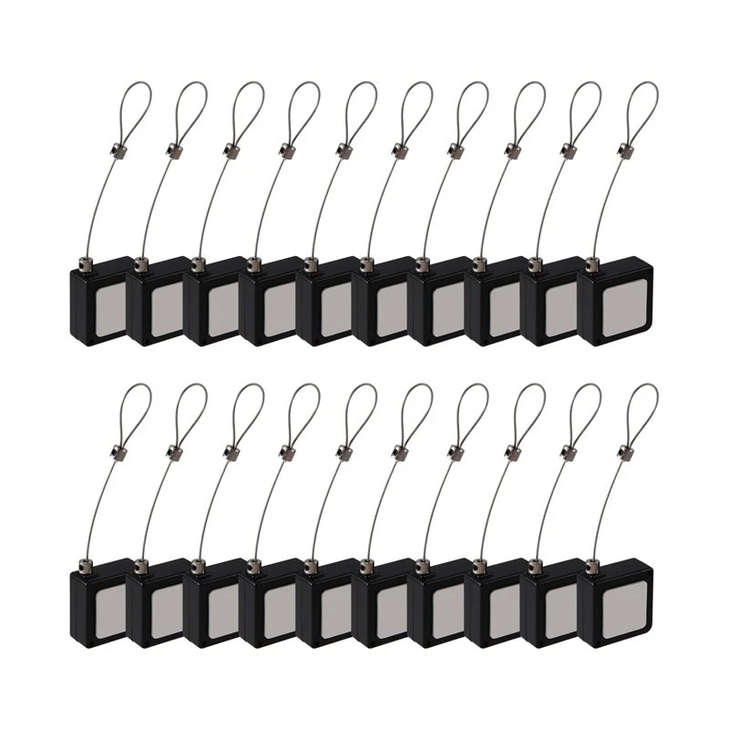ABKL-Positioning Pause Pull Box 20Pcs Anti-Theft Steel Wire Lock Display Anti-Loss Telescopic Winding Rope Automatic