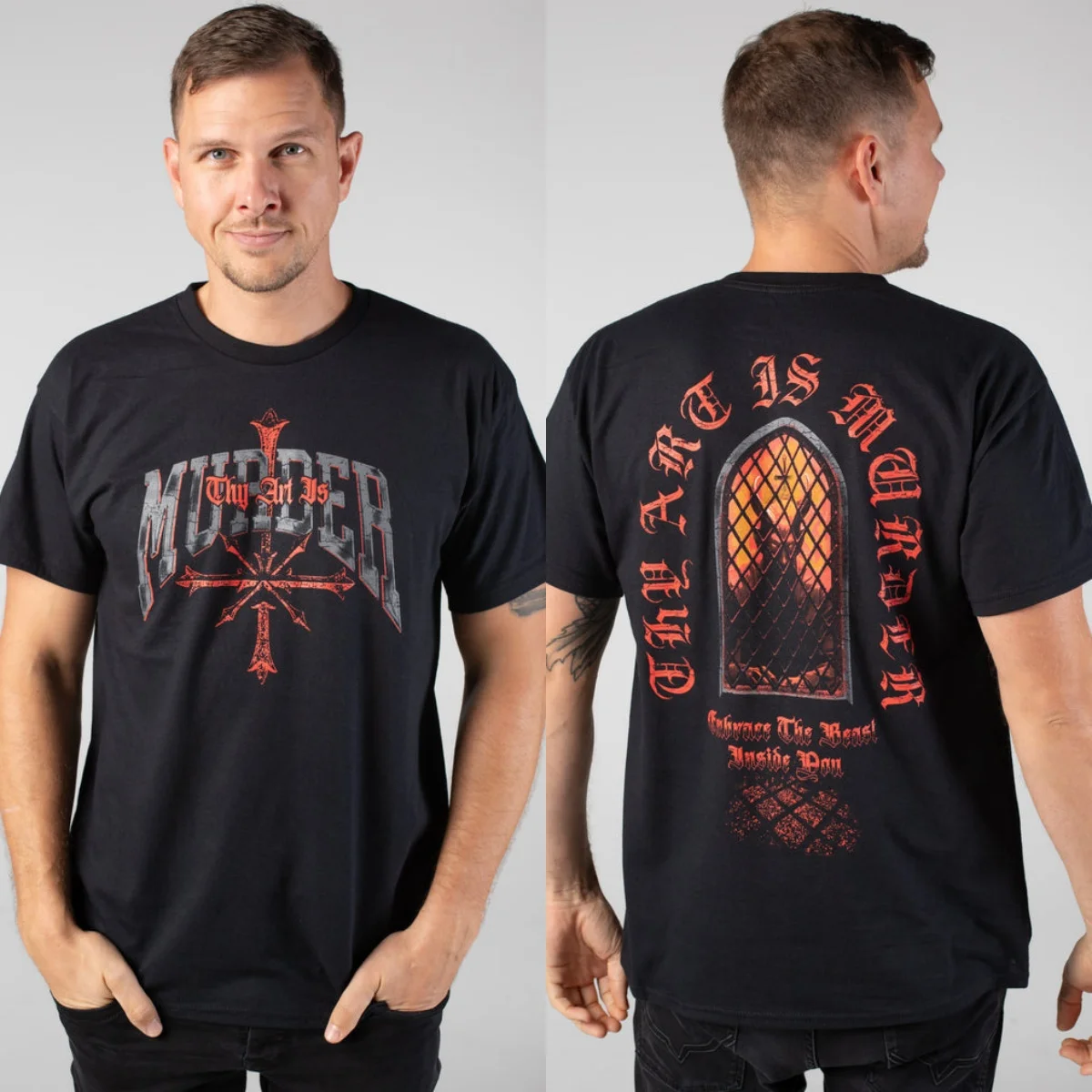 Y2k Thy Art Is Murder Graphic Cotton T-shirt Unisex Summer Short Sleeve Fashion Brand Tee Luxury Casual Vintage Tees view 3