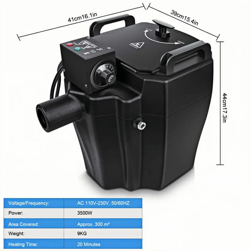 HANHI 3500W Dry Ice Machine Satge Special Smoke Machine for Wedding Stage Party Events DJ Show Temperature Control