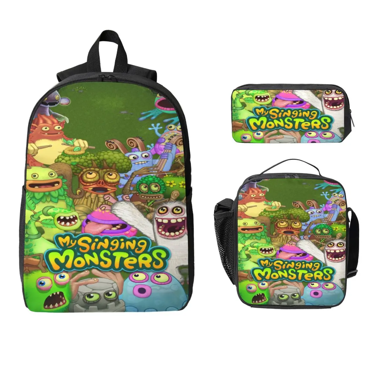 

Детский рюкзак My Singing Monsters, ланч-бокс, сумки для ручек для мальчиков и девочек, школьный рюкзак, набор книг