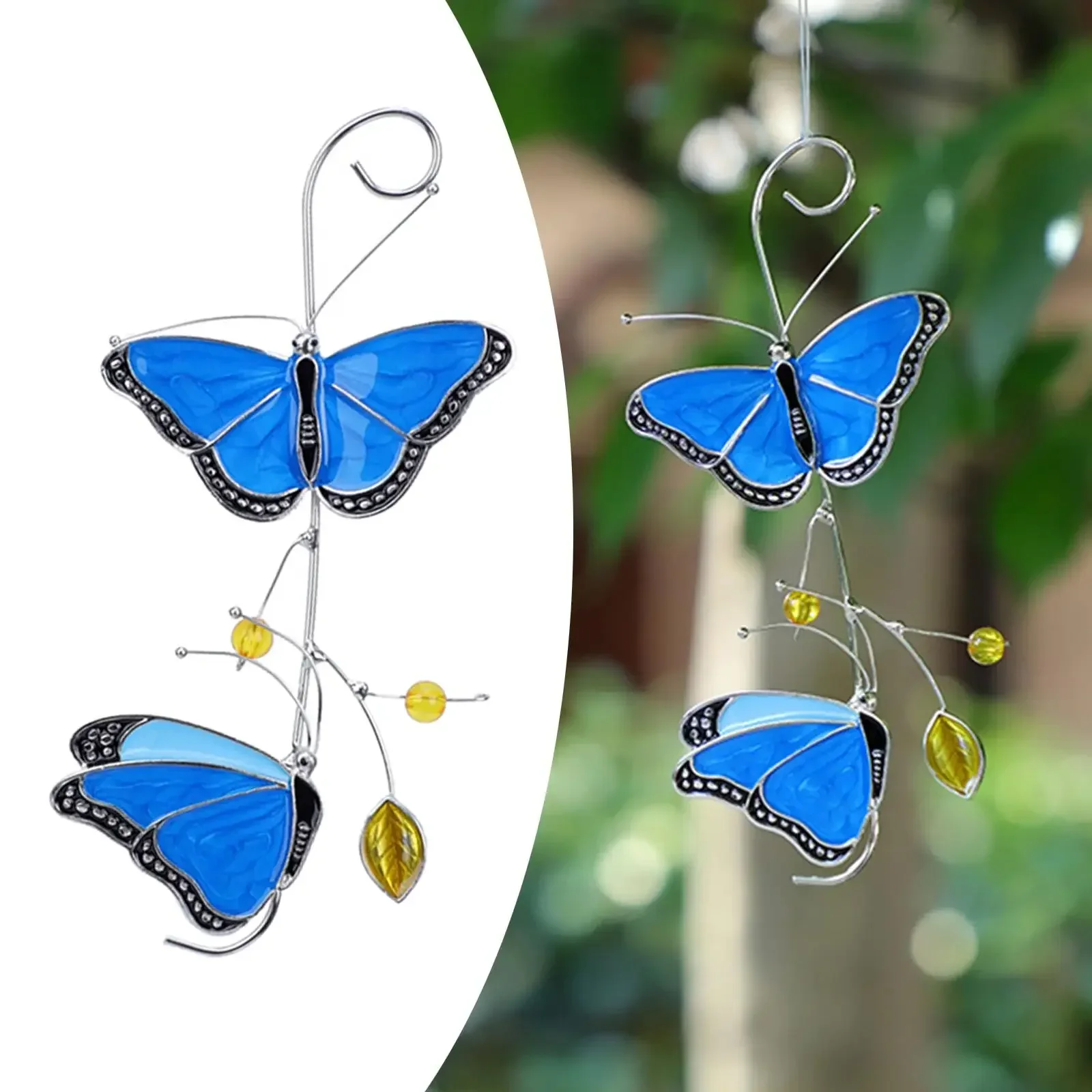 

Home Hanging Decorations Butterfly Stained Glass Ornaments Window Decorations Room Pendants Home Decorations Crafts Home Decor