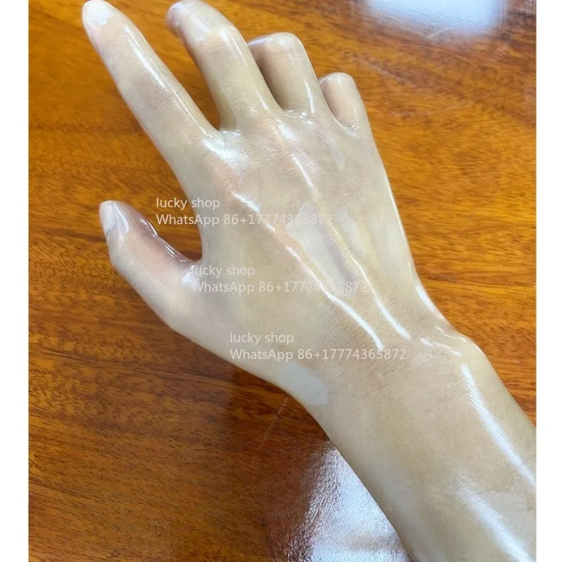 Latex Gloves, Transparent Short Gloves, High Elasticity, Tight Fitting, Transparent Latex Finger Gloves Accessories