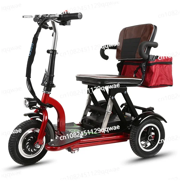 Folding Leisure Commuting Mini Portable Three Wheeled Electric Vehicle for Disabled People, Electric Wheelchair