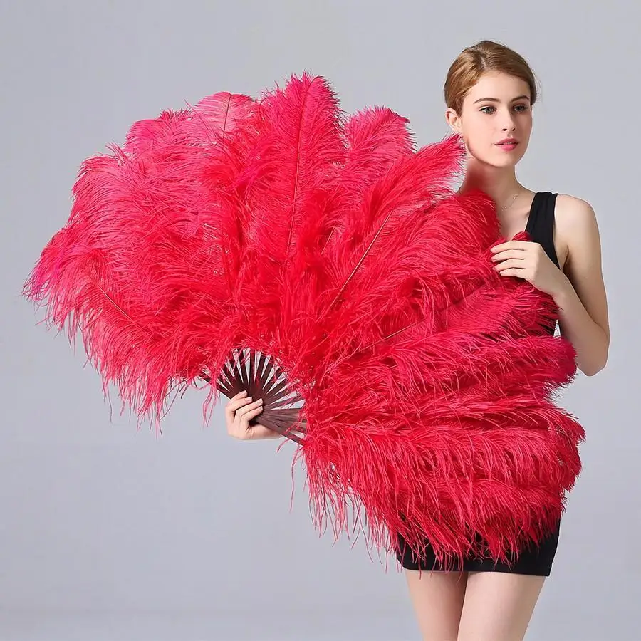 Wholesale custom feather fan feathers ostrich fans feather and fan for party