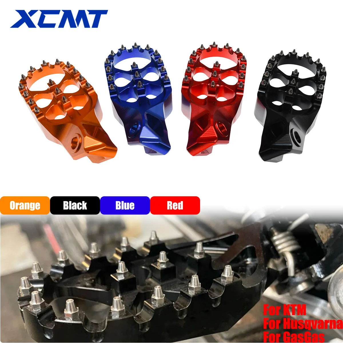 

Motorcycles 57mm Forged Foot Pegs Footrest Pedals For Husqvarna 125-450 FC/FX/TX/TC 2023-2024 For Husqvarna 125-501 TE/FE 2024