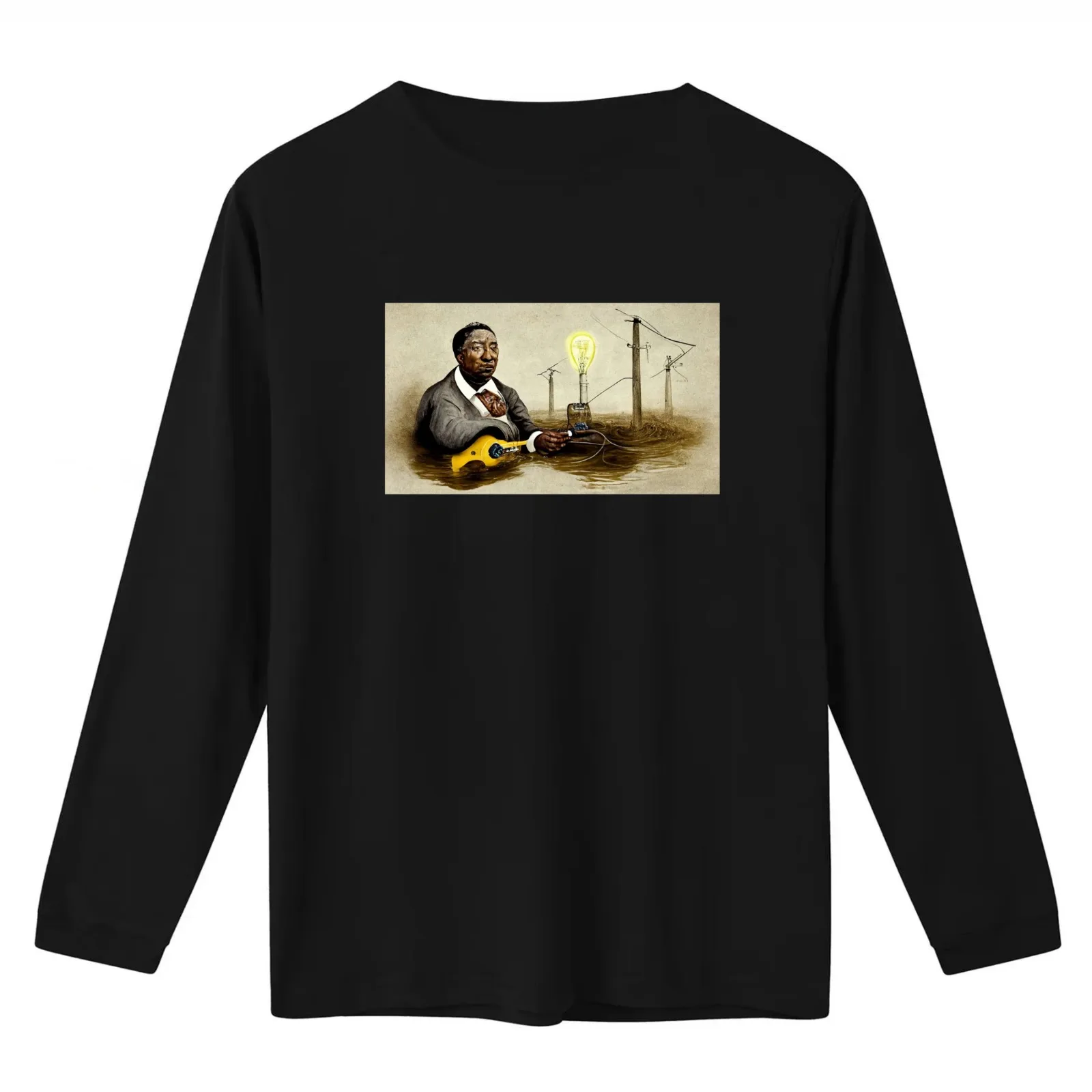 Muddy Waters Inventing Electricity 1 T-Shirt Summer Casual Cotton Tee Oversized Streetwear Tops Vintage Graphic Print