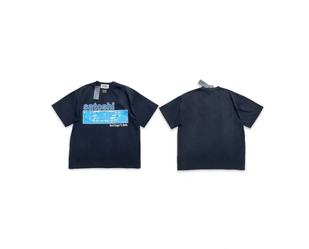 2026 Summer Satoshi Nakamoto Don't Forget To Smile Printed Women Men T shirts Oversized Men Casual Cotton T shirt