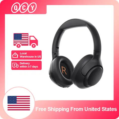 QCY ANC Over-Ear Headphones with 60-Hour Battery, Bluetooth 5.4