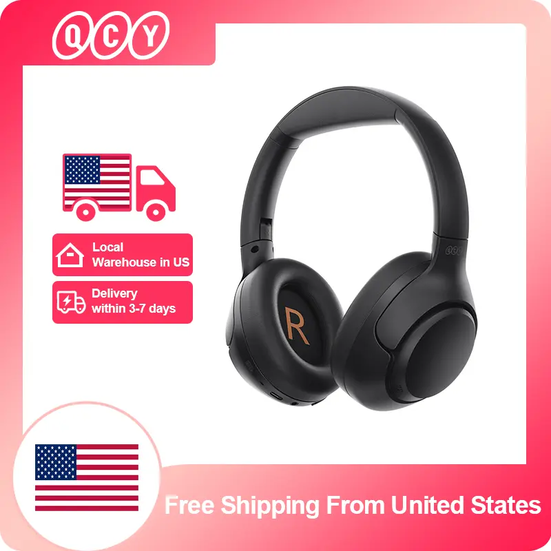 QCY ANC Over-Ear Headphones with 60-Hour Battery, Bluetooth 5.4
