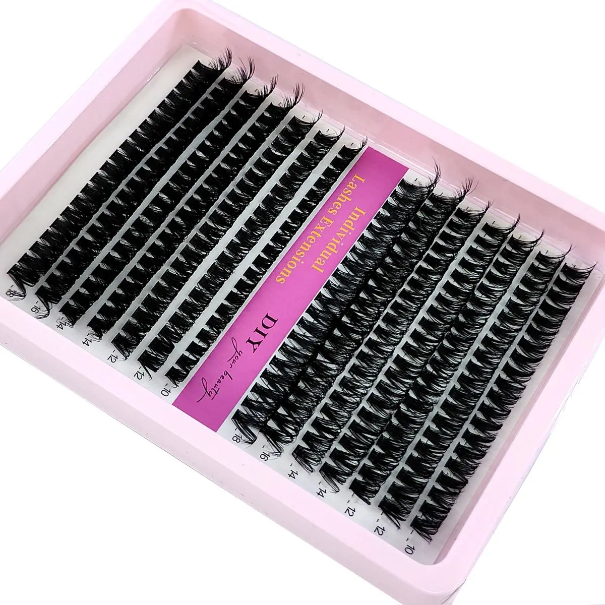 60D/80D/100D Mix Tray Wimpern Cluster 10-18mm Mix Wispy Einzelne Wimpern Extensions 266/280 stücke DIY Nerz Falsche Wimpern Make-Up – Detail 8