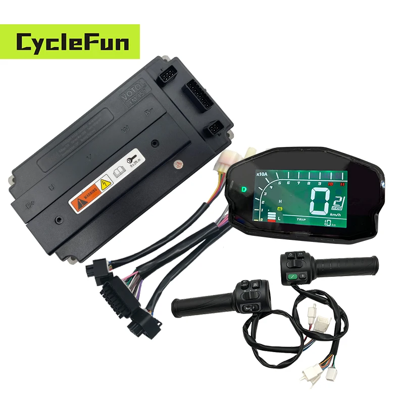 وحدة تحكم تيار مستمر بدون فرشاة VOTOL EM150S EM-150 مع شاشة DKD وخنق T08 لمجموعات تحويل المحرك الكهربائي