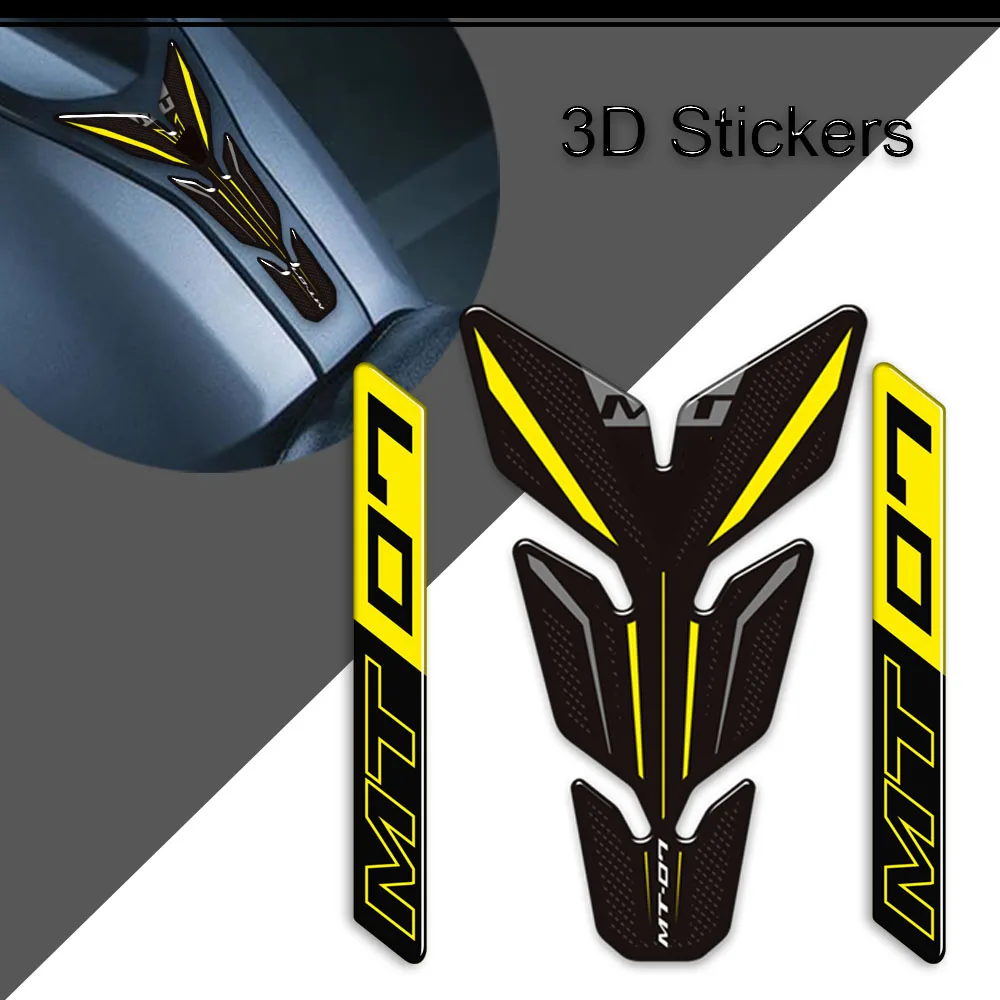 Motorcycle For MT07 MT 07 SP MT-07 Tank Pad Gas Fuel Oil Kit Knee Windscreen Stickers Decals Protector 2021 2022