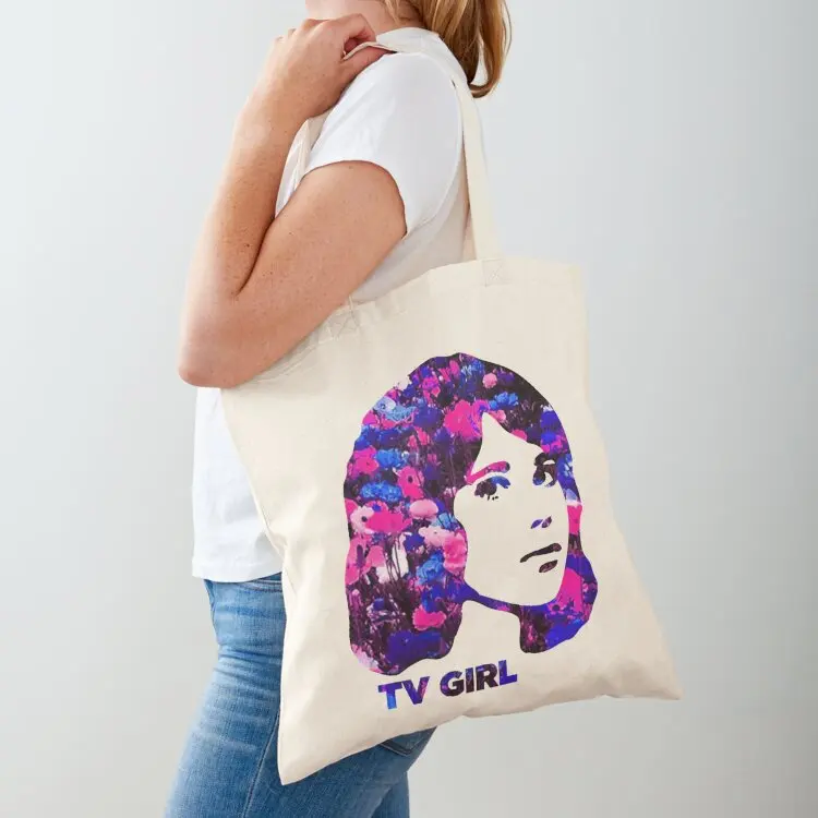 

TV GIRL Floral Tote Bag Women's bag cloth bag woman Custom eco folding