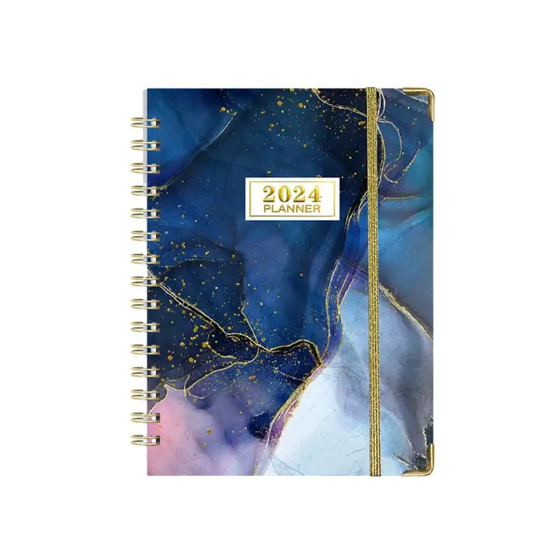 A5 2024 Planner Monthly Planner Appointment Book Spiral Bound 16x22cm/6x9 Inches Planner 2024 With Tabs 12-Month Weekly Monthly