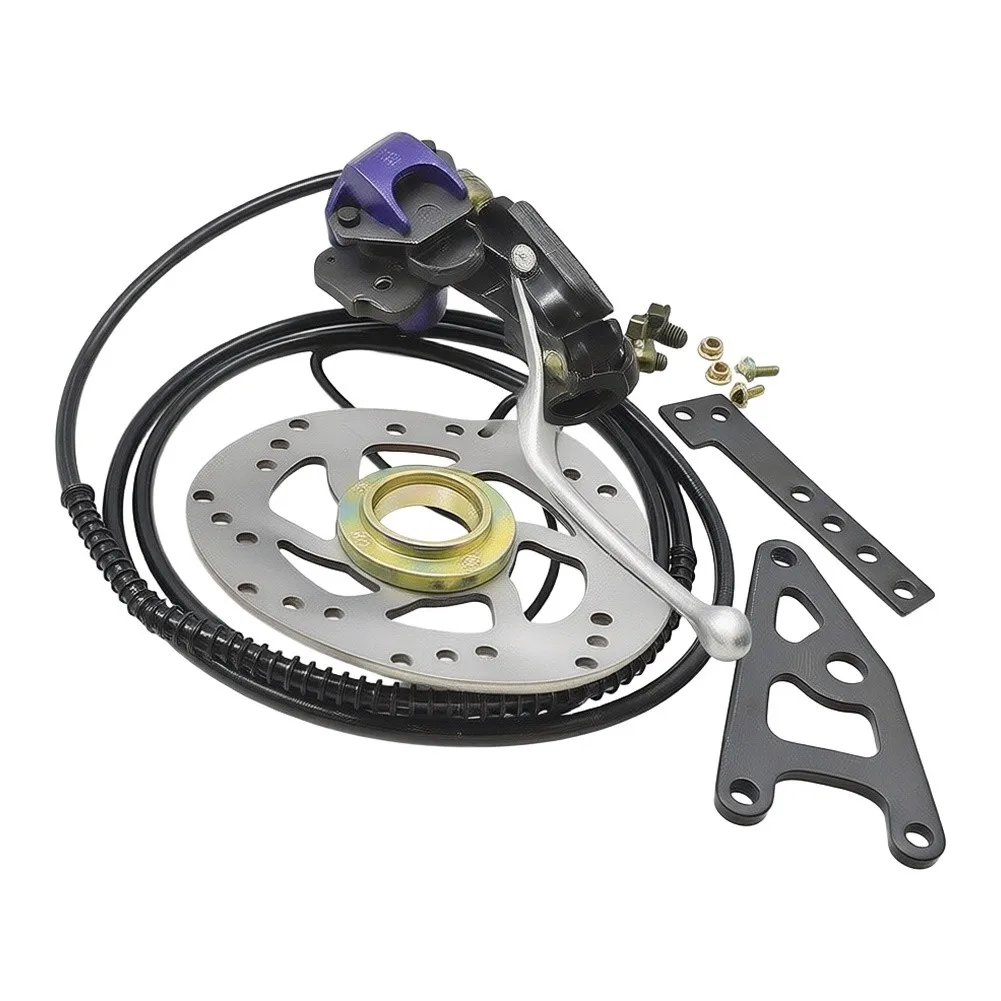 Rear Drum Brake to Disc Brake Conversion Equipment for Motorcycles Used Within Electric Vehicle Specifications and Layouts