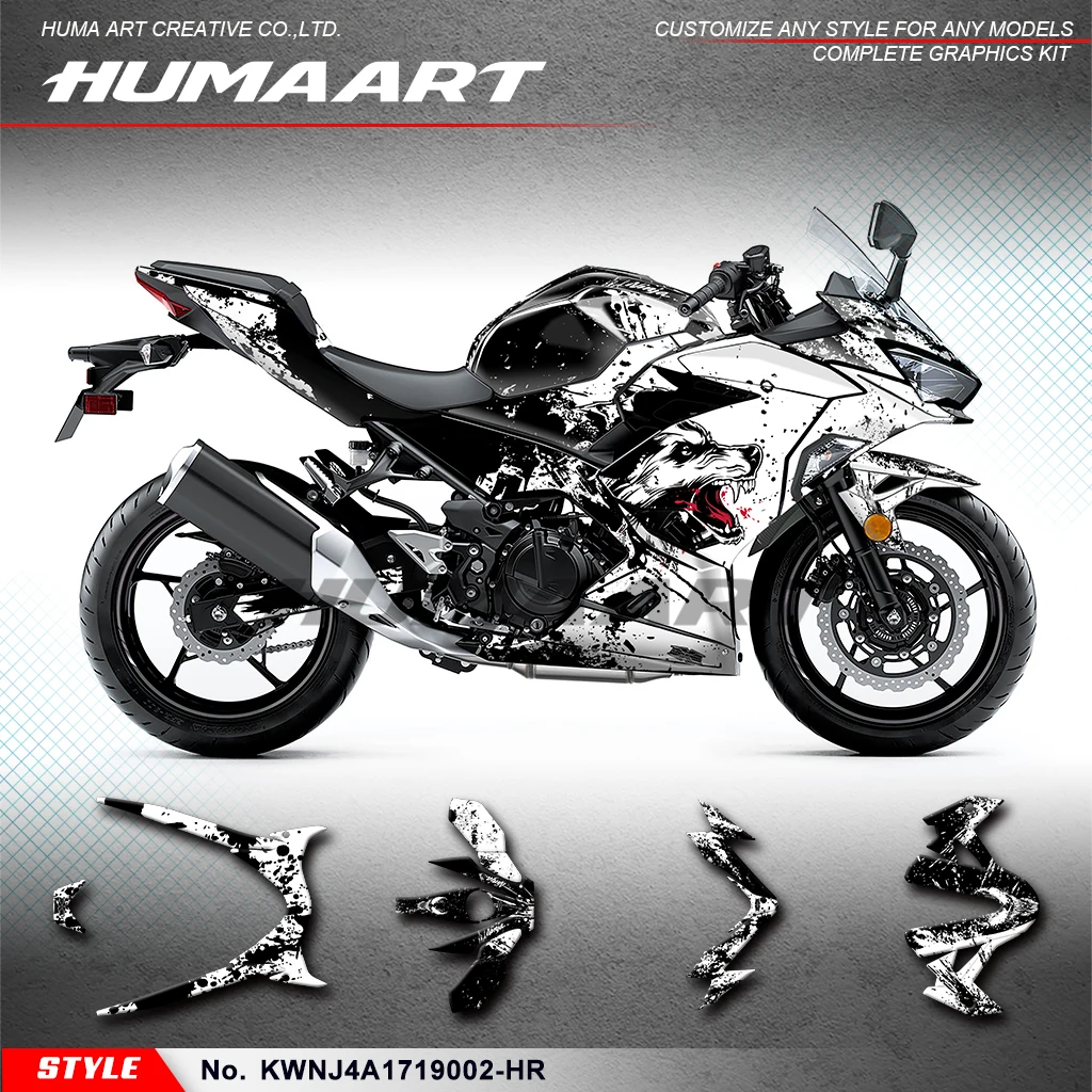 

Набор наклеек HUMAART для Kawasaki Ninja 400 250 ABS 2017 2018 2019 2020 2021 2022 2023