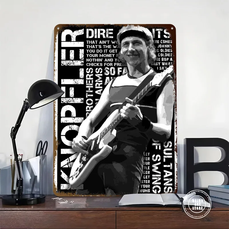 Dire Mark Straits Knopfler Metal Poster Perfect Gift for Fans Lovers Customized Wall Art Metal Sign for Home Decorations House