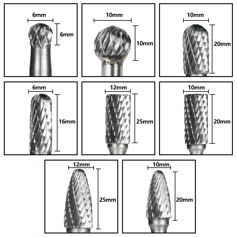 6mm frez trzpieniowy zestaw frezów obrotowych z węglika wolframu CNC wiertło do grawerowania młynek do mielenia bity do metalu Alunium polski Carve