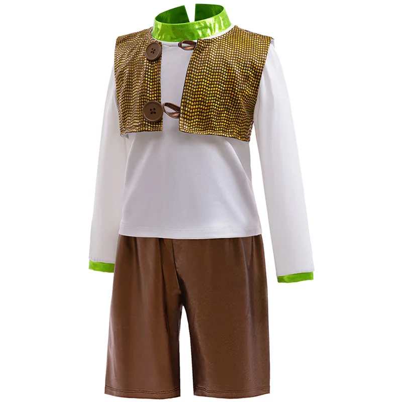 Boy Suit For Shreks Cosplay Children Three Piece Set Halloween Cosplay Boy costume Children performance Suit Carnival Clothes