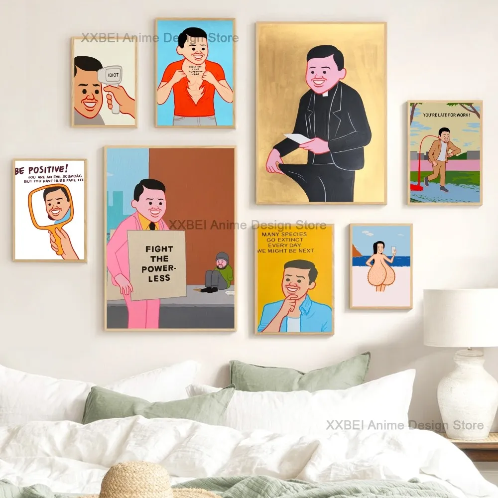 1pc Modern Joan Cornella Humor Quotes Poster Sticker Bedroom Study Wall Art Hanging Painting Decor High Quality Printed Matter