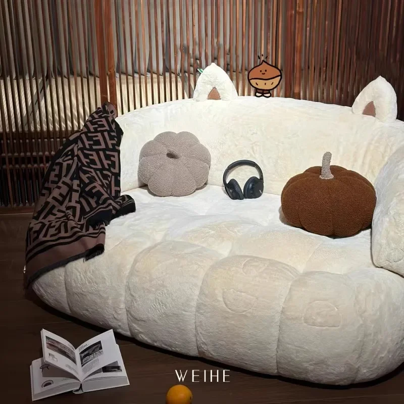 بيت الإنسان غرفة الأطفال أفخم أريكة الكرتون كسول شقة صغيرة فضلات القطط فتاة غرفة نوم النسيج