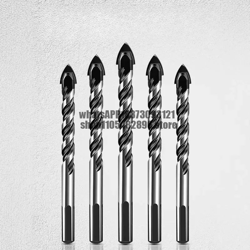 Special drill for tile drilling Four-blade all-ceramic drilling Dry drilling Triangle glass