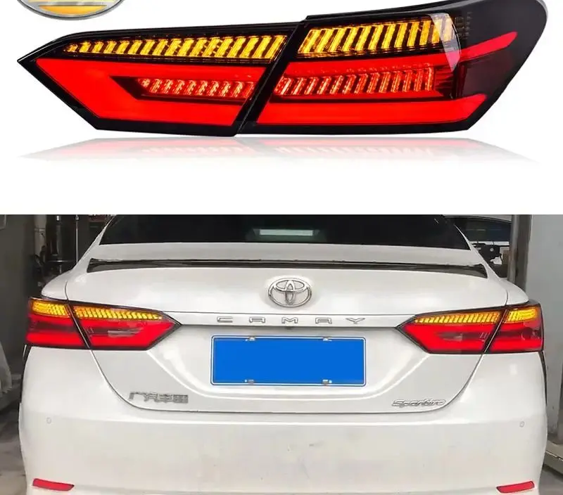 

Car LED Taillight Tail Light For Toyota Camry SE XSE 2018 - 2022 Rear Running Light + Brake Lamp + Reverse + Dynamic Turn Signal