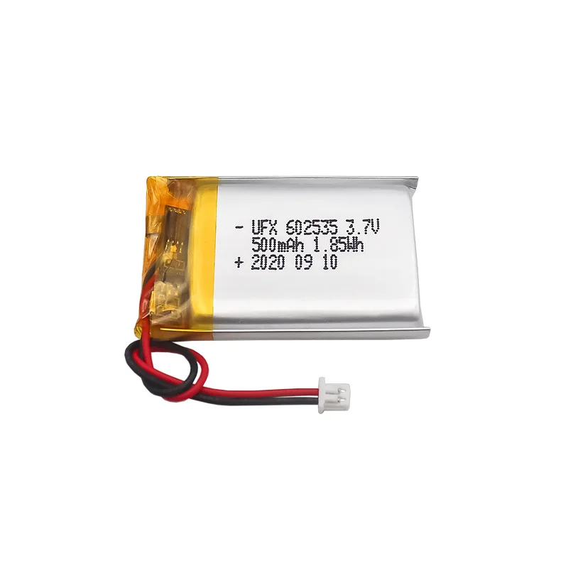 buy more will cheap602535 (500mah) 3.7V LED lamp battery, KC, IEC62133 certified battery, recharged 1800 times, with protection