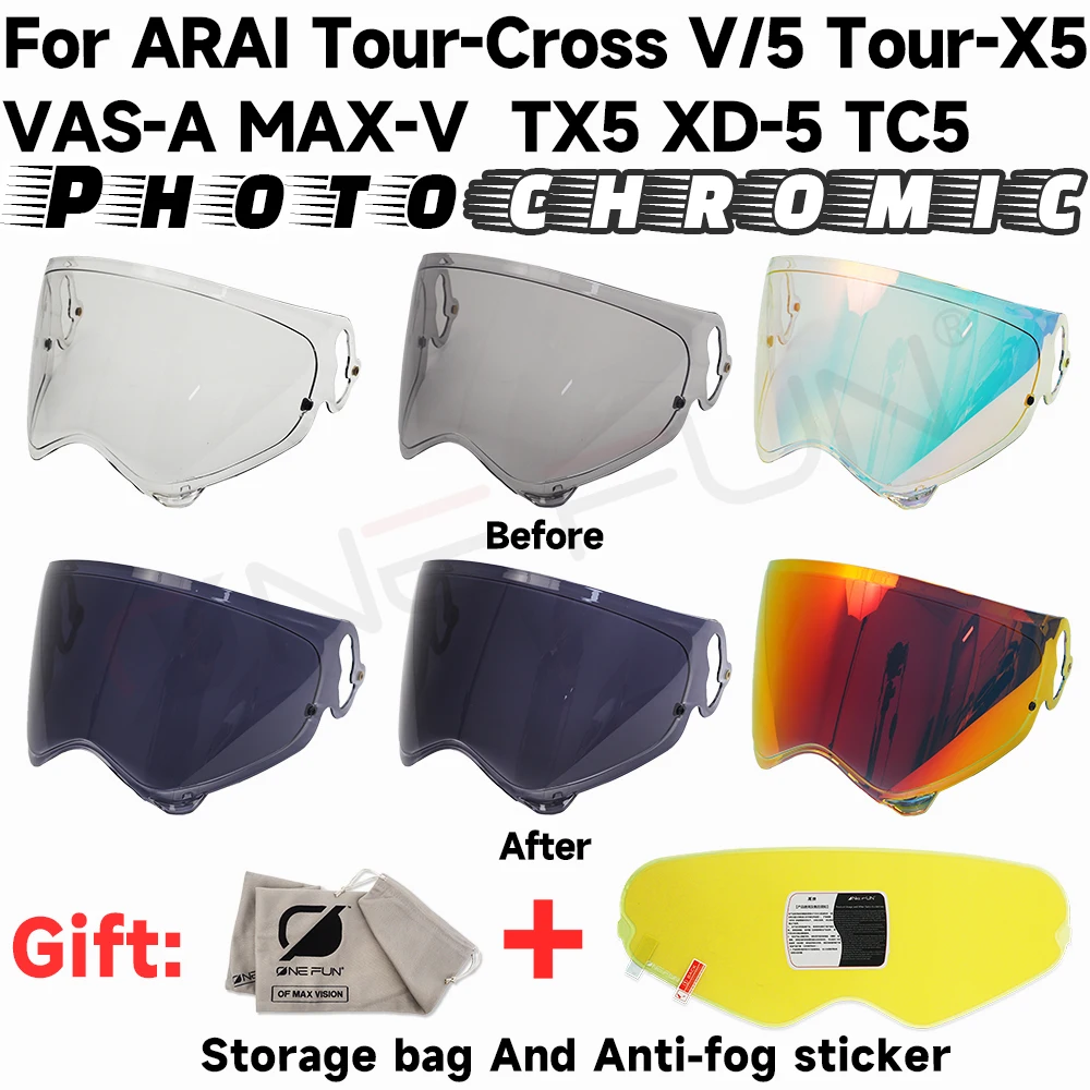 

Фотохромный визор для шлемов Ar и Ai Tour-Cross V/5, Tour-X5, VAS-A MAX-V, TX5, XD-5, TC5, сменный, устойчивый к царапинам