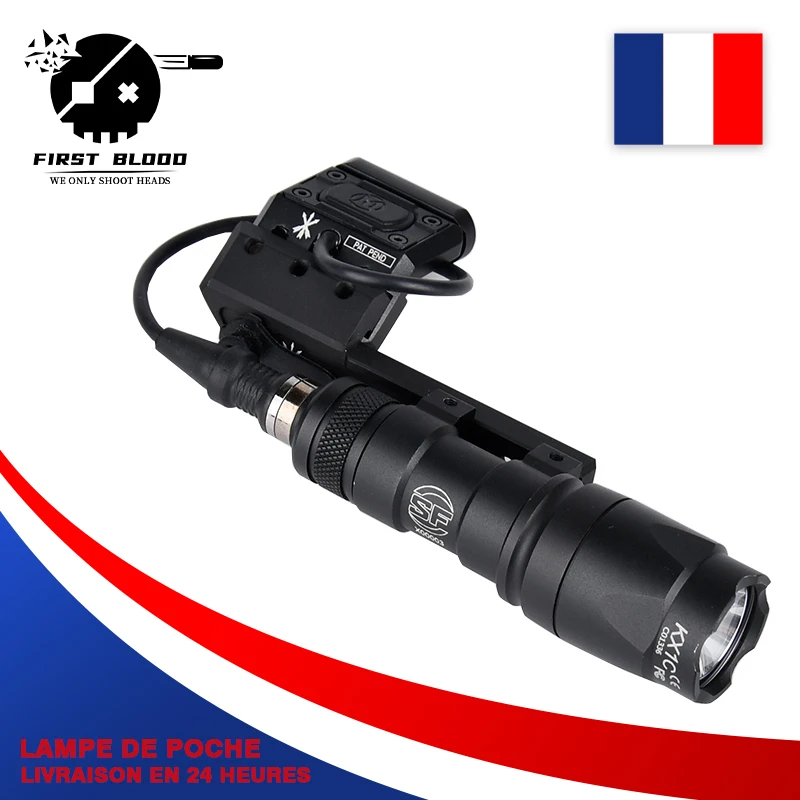 Surefire M300A M600C lampe de poche avec interrupteur à distance UN HotButton gauche droite Base de montage décalée tactique Airsoft chasse lumière