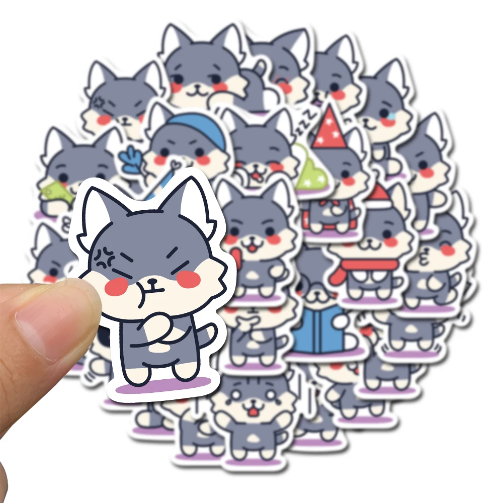 28PCS Kawaii Wolf Cute Stickers Cartoon Animals Vintage DIY Kids Notebook bagagli moto Laptop frigorifero decalcomanie Graffiti