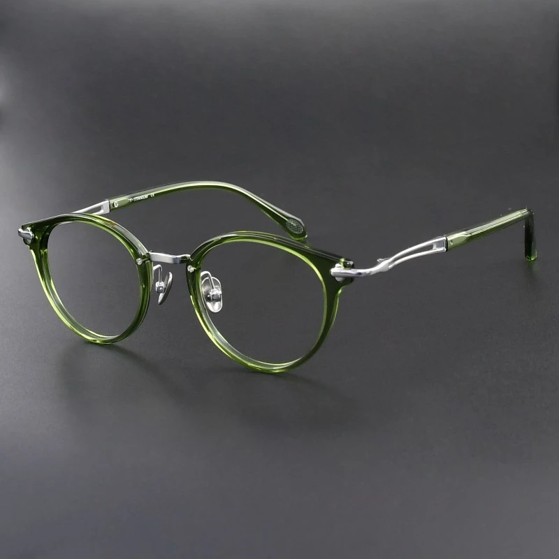 عالية الجودة خلات البيضاوي الرجعية وصفة طبية العلامة التجارية تصميم اليدوية إطار قصر النظر نظارات النساء التيتانيوم الرجال نظارات القراءة Gafas