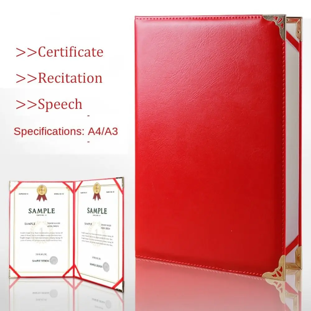 Signing Contract A3 A4 Art Paper Hardcover Hosted Speech High-end File Paper Page Folder Thicken Poetry Reading