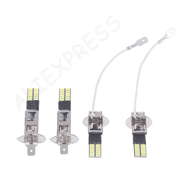 New2PCS H3 H1 LED Bulbs for Fog Lights 24 SMD White 12V LED Fog Light Running  Lamp