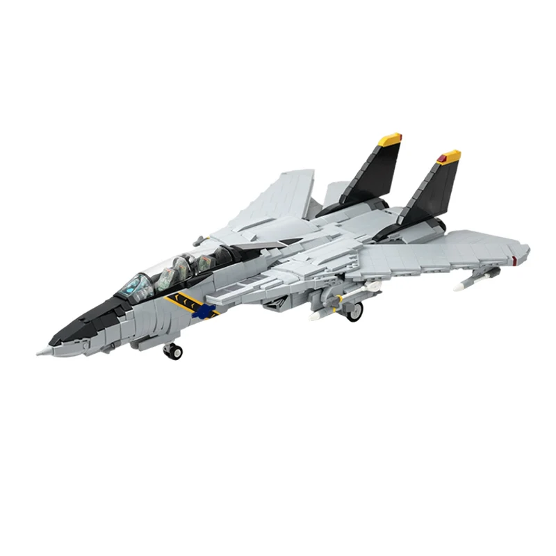 F-14 Air Superiority Interceptor Model MOC Building Bricks War Equipment Modular Technology Gifts Holiday Assemble Children Toys