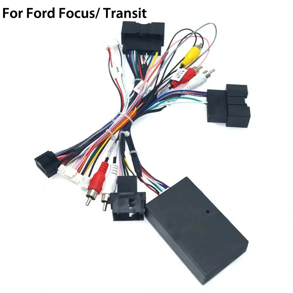 Extra Power Cable With Canbus For Ford Transit Which With OEM Screen Adapter With Can Box Wiring Harness 16Pin Plug And Play 12V