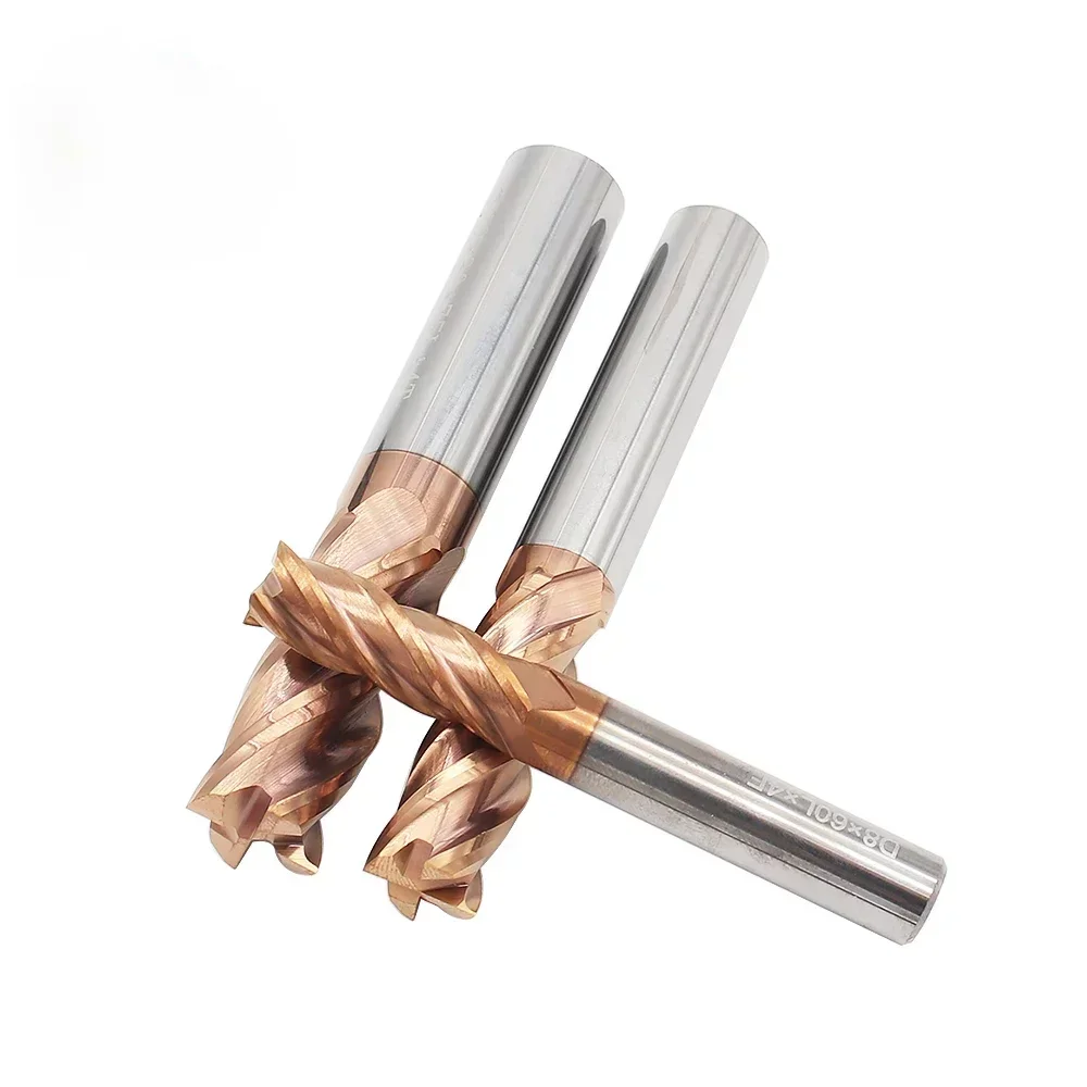 

HRC60 Carbide milling cutter 4Flute HRC60 Tungsten Steel End Mills Router Bits cnc Milling Tools