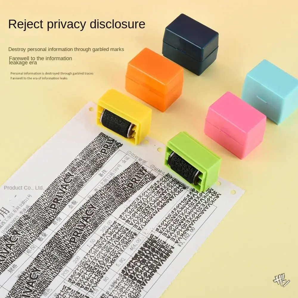 Abs Privacy Uitstrijkje Vertrouwelijkheid Stempel Privacy Stempel Diefstal Bescherming Identiteitsadresblokkering Zegel Kleurrijke Beveiliging